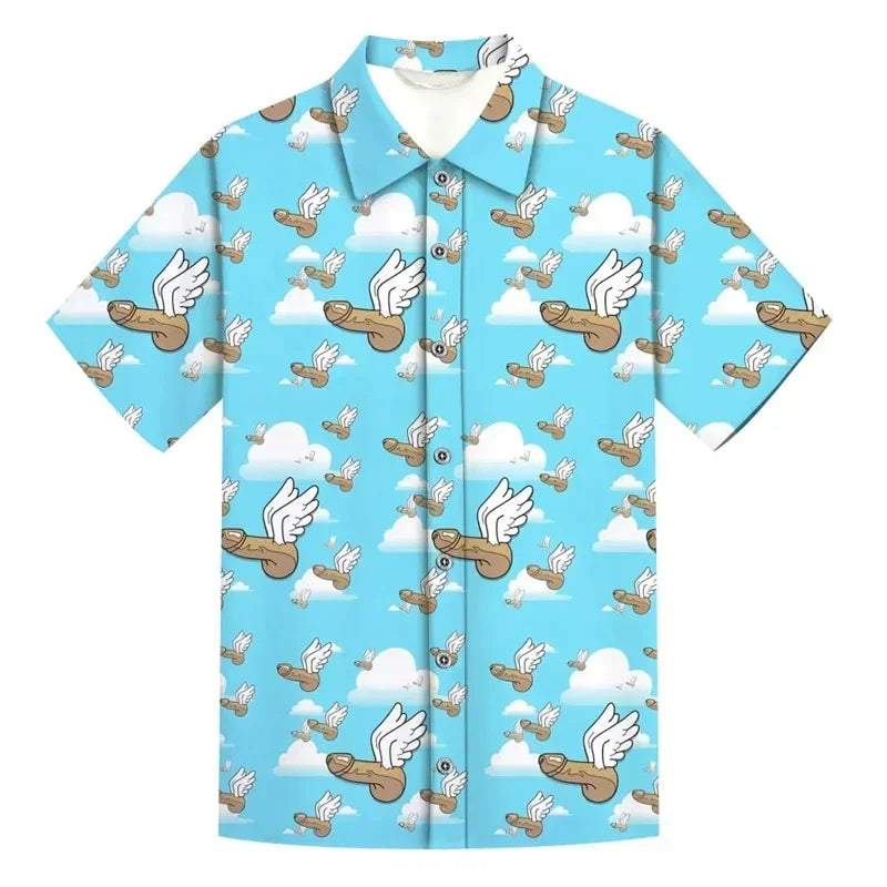 Summer Men's Shirts Beach Short Sleeve