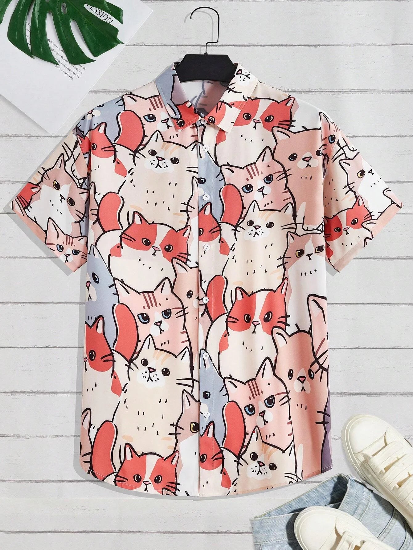 Cute Cat 3D Printing Hawaiian Shirts
