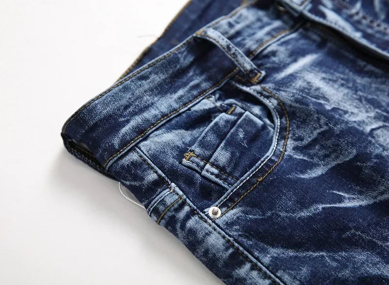 Fashion Print  Elasticity Slim Skinny Jeans