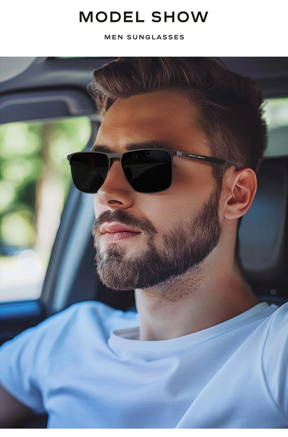 CAPONI Carbon Fiber Polarized Sunglasses
