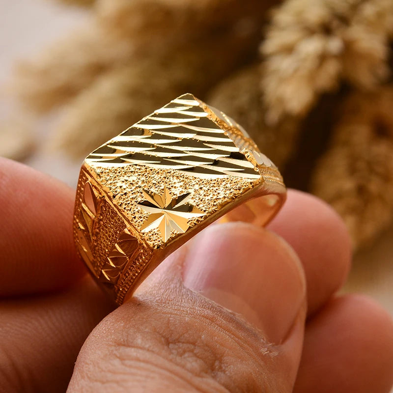 24k gold plating Dubai Middle Eastern Rings