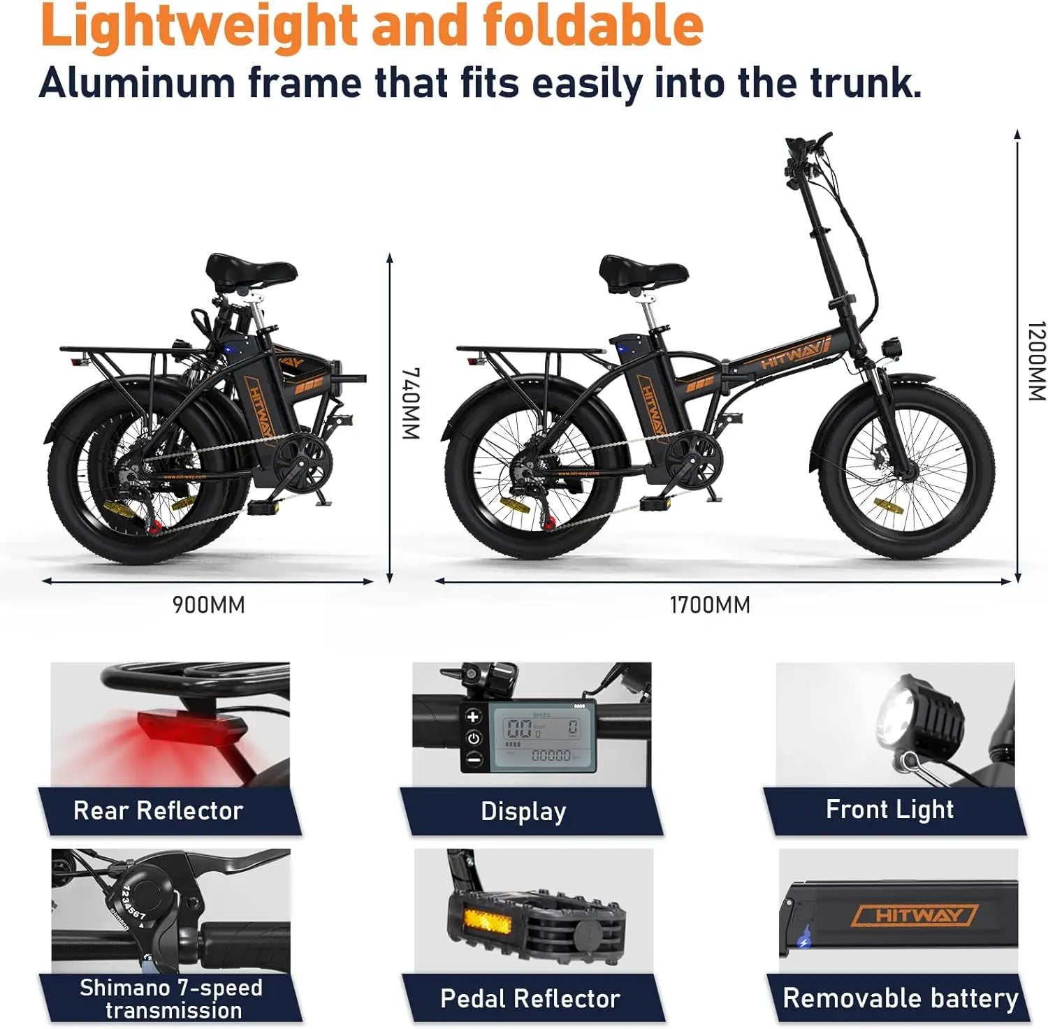 HITWAY Folding Electric Bike