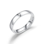 Cubic Zirconia Stainless Steel Wedding Ring