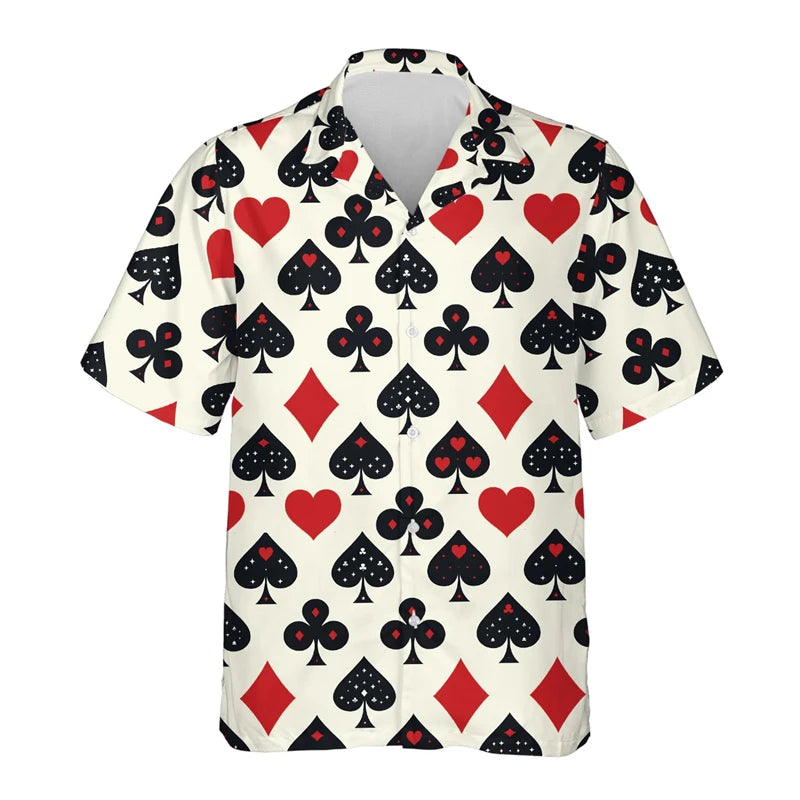 Gambling Las Vegas 3d Print Beach Shirts For Men