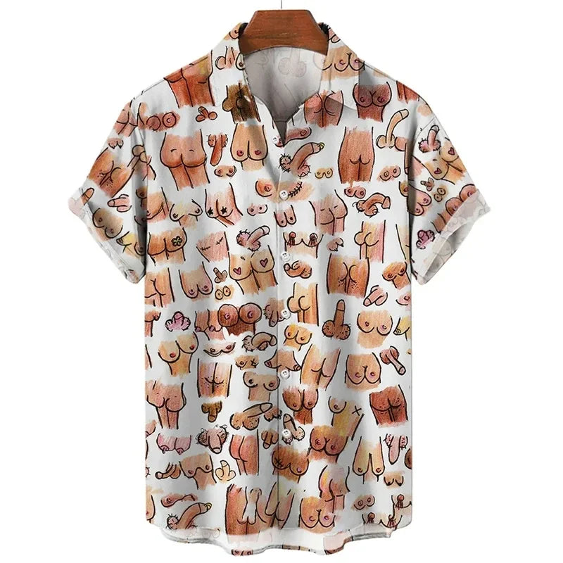 Summer Men's Shirts Beach Short Sleeve