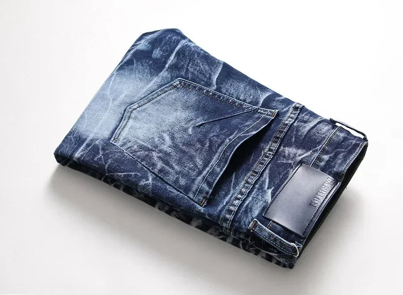 Fashion Print  Elasticity Slim Skinny Jeans