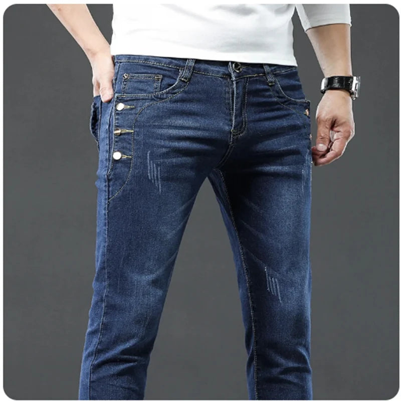 Classic Slim Vintage Fashion  Designer Jeans