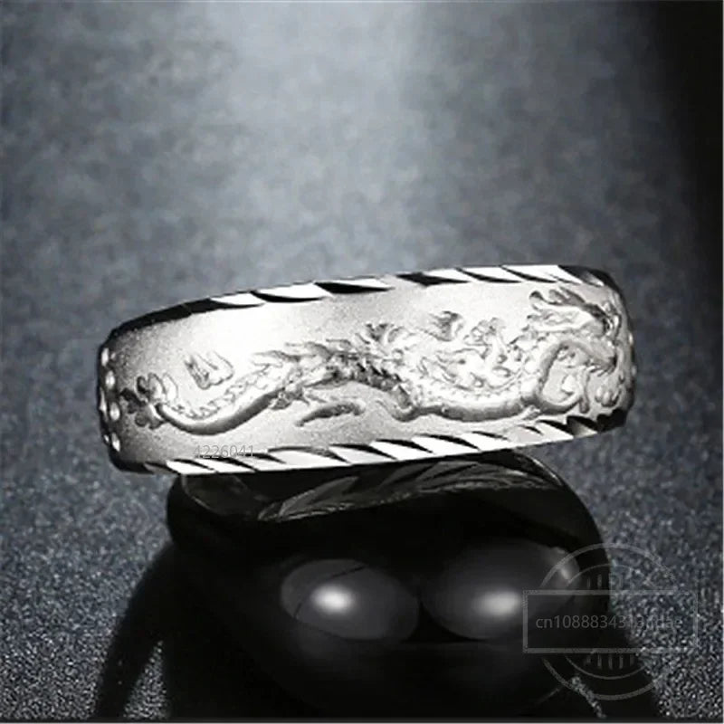 24k Gold Plated Engraving Dragon Ring