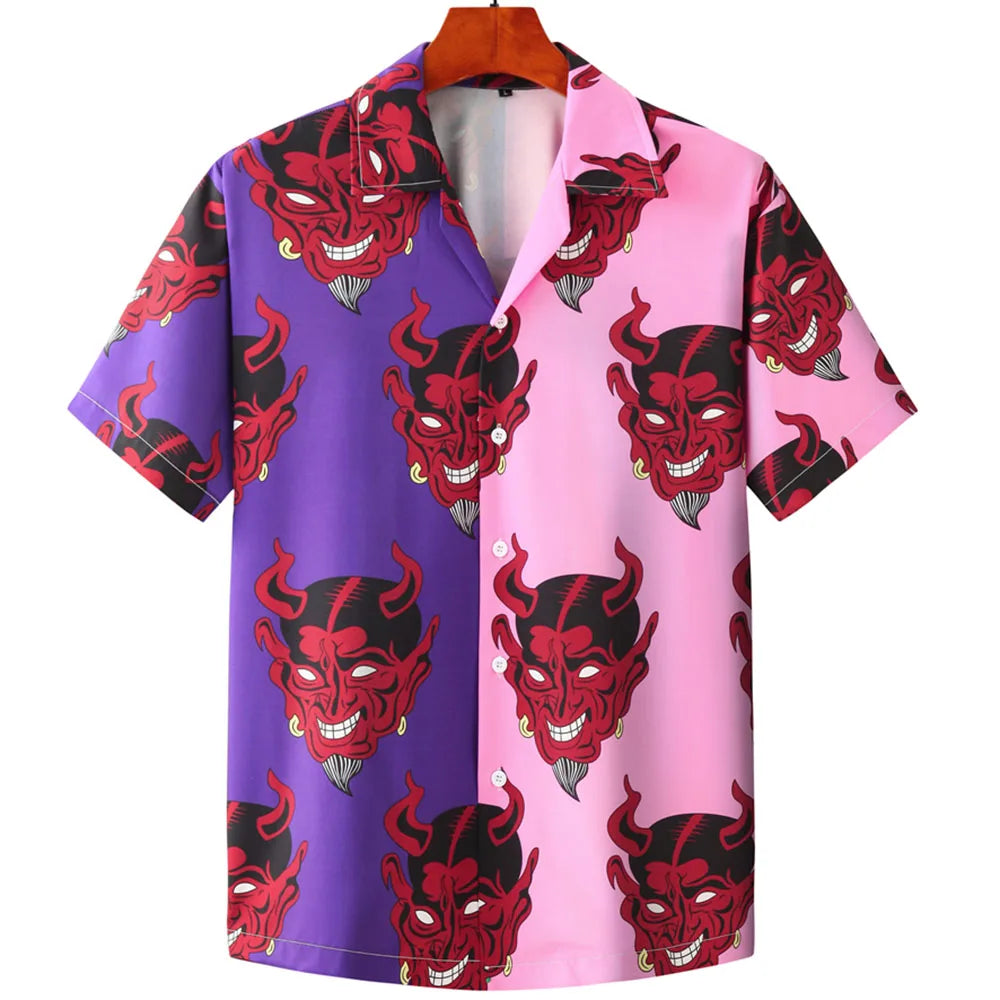 Hawaiian Devil Print Shirt
