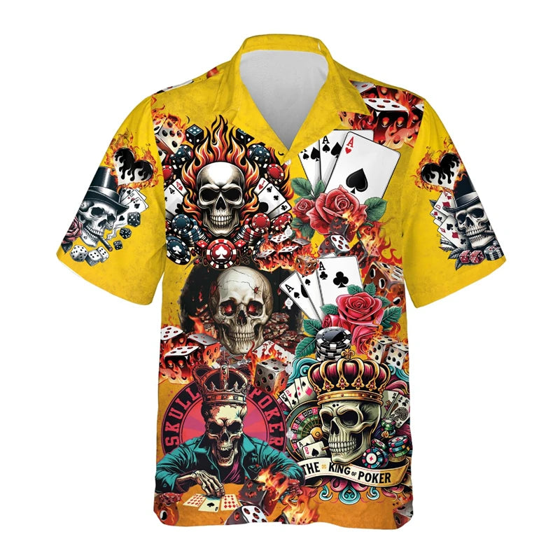 Gambling Las Vegas 3d Print Beach Shirts For Men