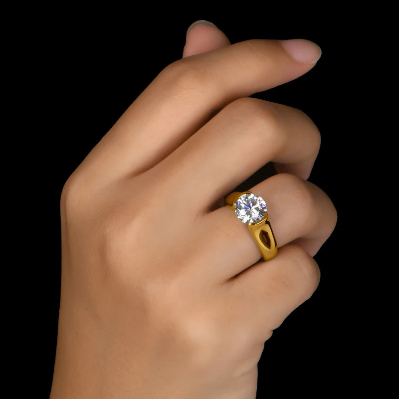 IOGOU 18K Gold Plated Engagement Rings