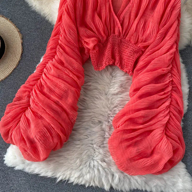Long Sleeve Blusas  Tops