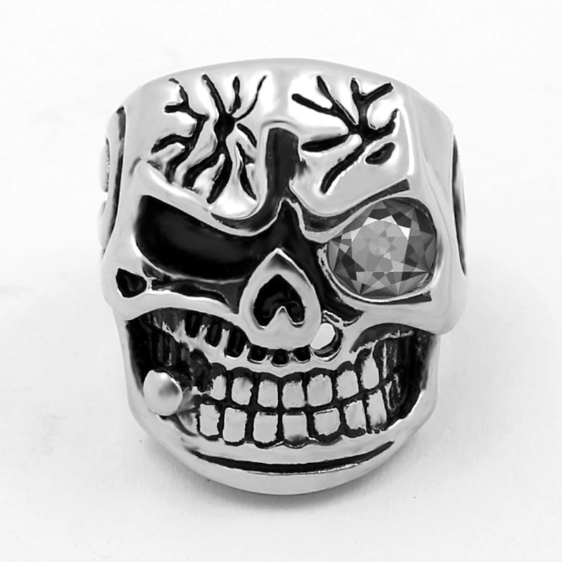 stainless steel skull ring