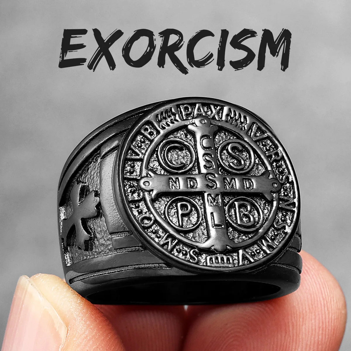 Exorcism Saint Benedict Cross  Ring