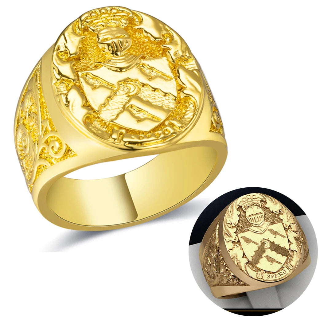 18K Gold Plated Virgin Mary Handmade Carved Religious Rings