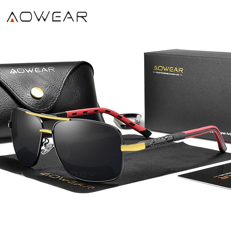 AOWEAR Retro Polarized Sunglasses