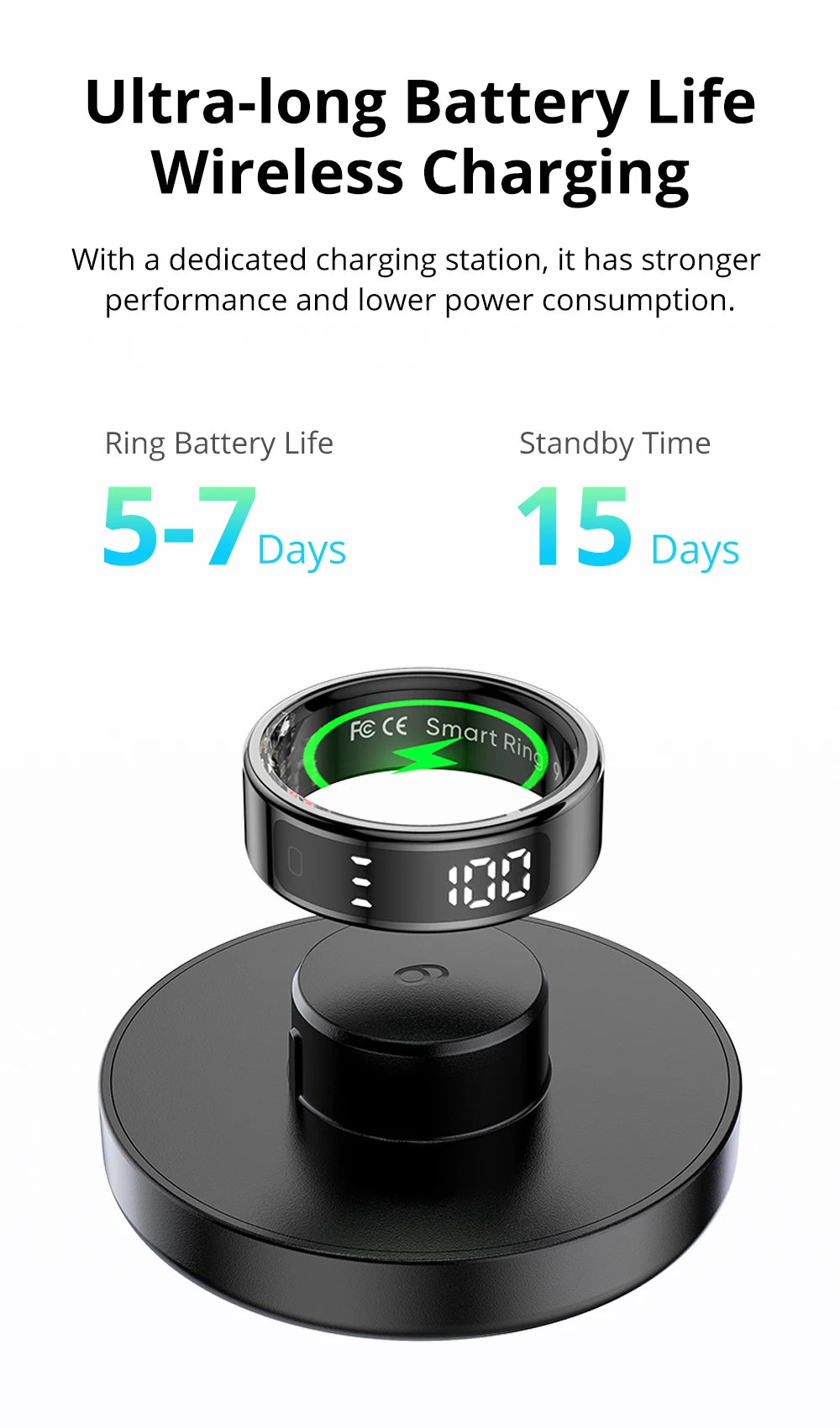 COLMI R12 Smart Ring with Display Screen and Touch