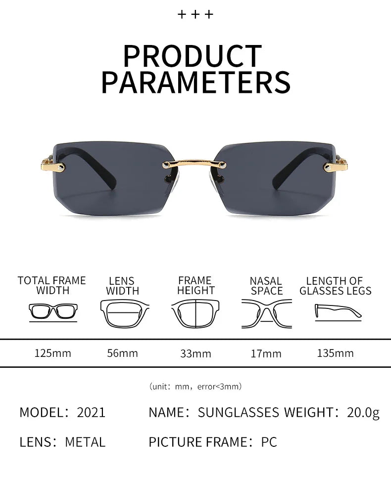 Rimless Sunglasses