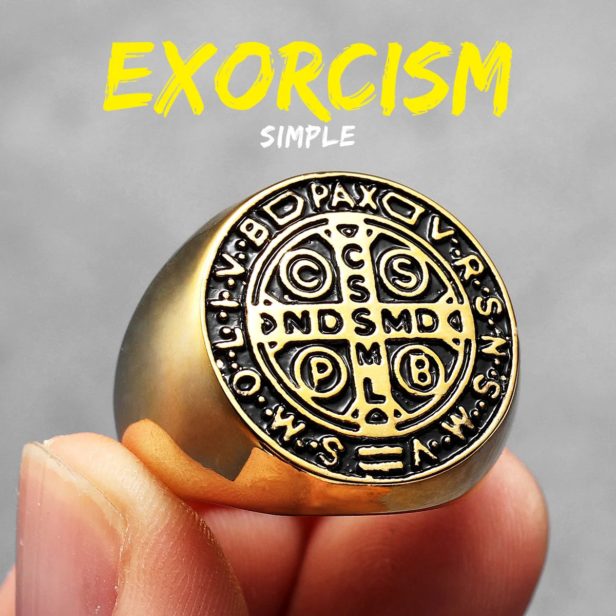 Exorcism Saint Benedict Cross  Ring
