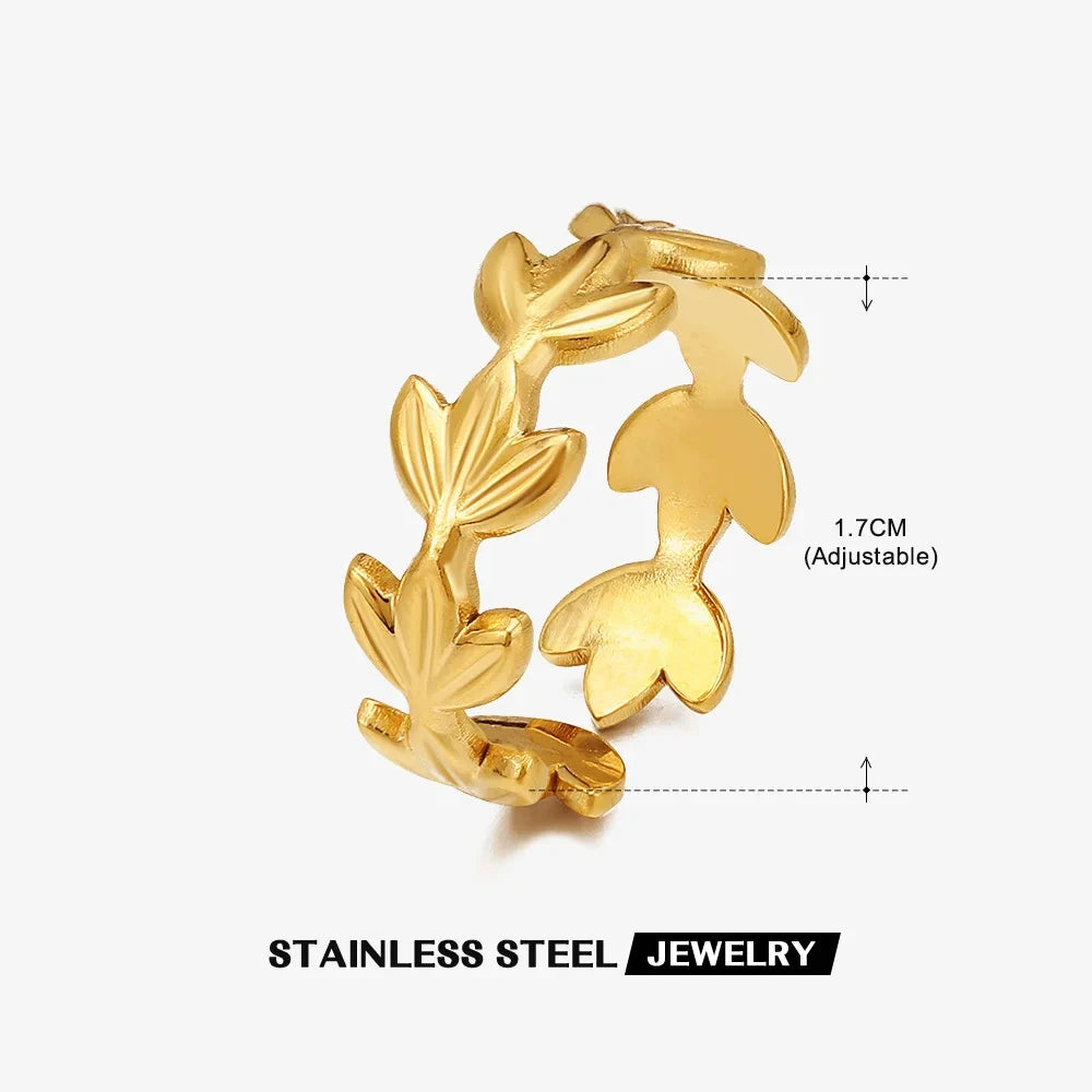 Shell Rings for Women Adjustable Gold Color