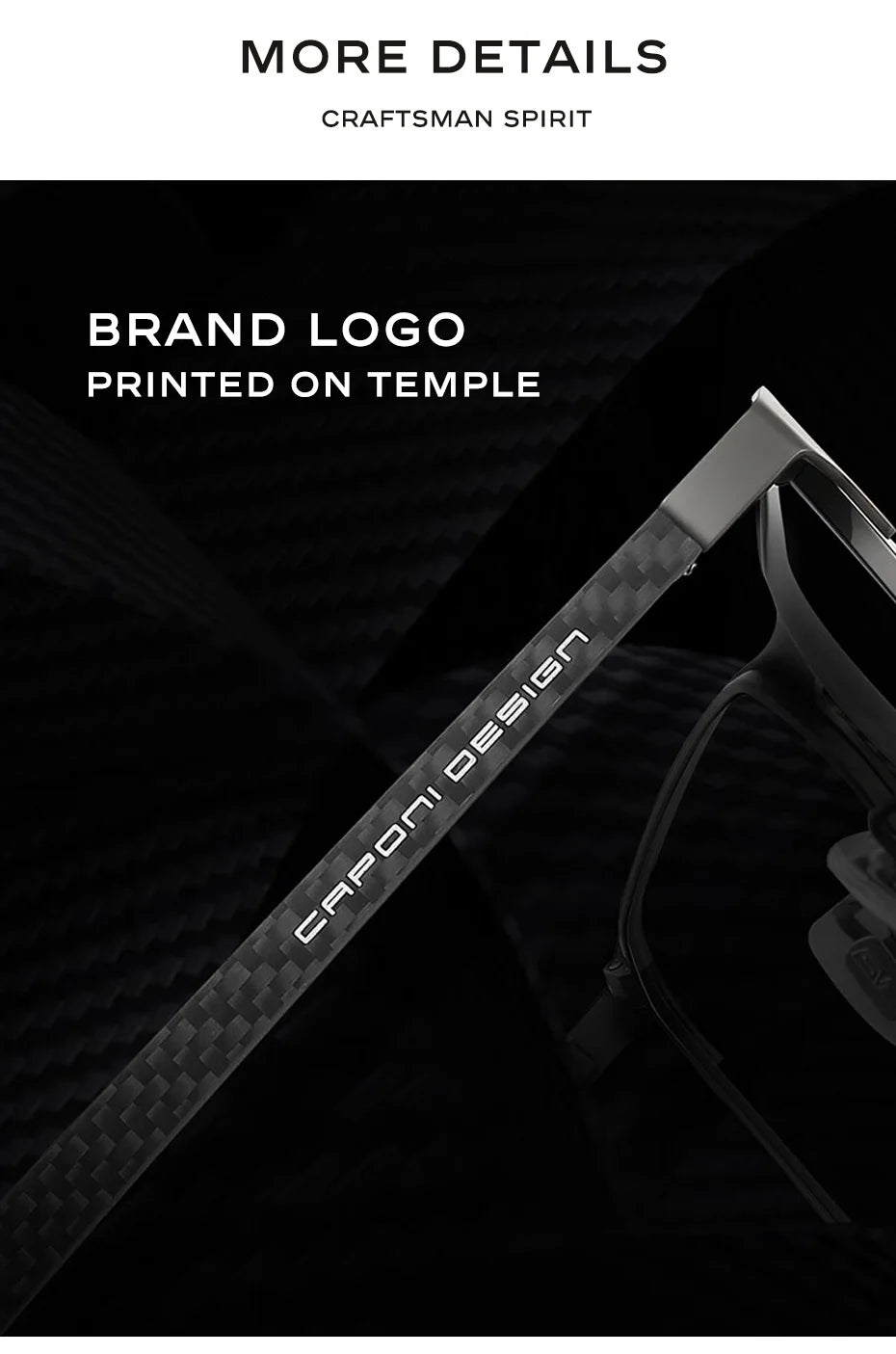 CAPONI Carbon Fiber Polarized Sunglasses