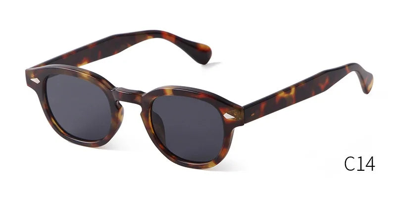 Vintage Fashion Shell Round Sunglasses