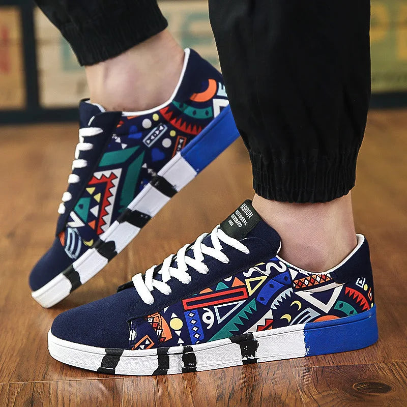 Canvas Pattern Casual Sneakers / trainers