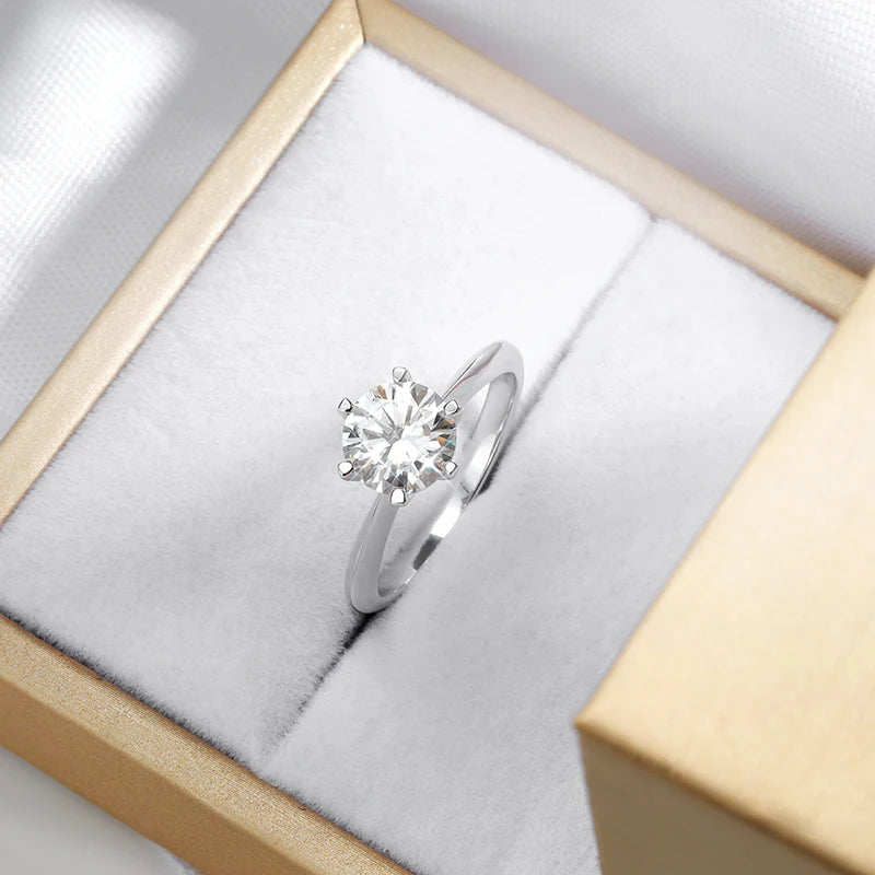 Smyoue GRA Certified 1-5CT Moissanite  Engagement Ring