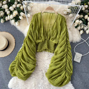 Long Sleeve Blusas  Tops