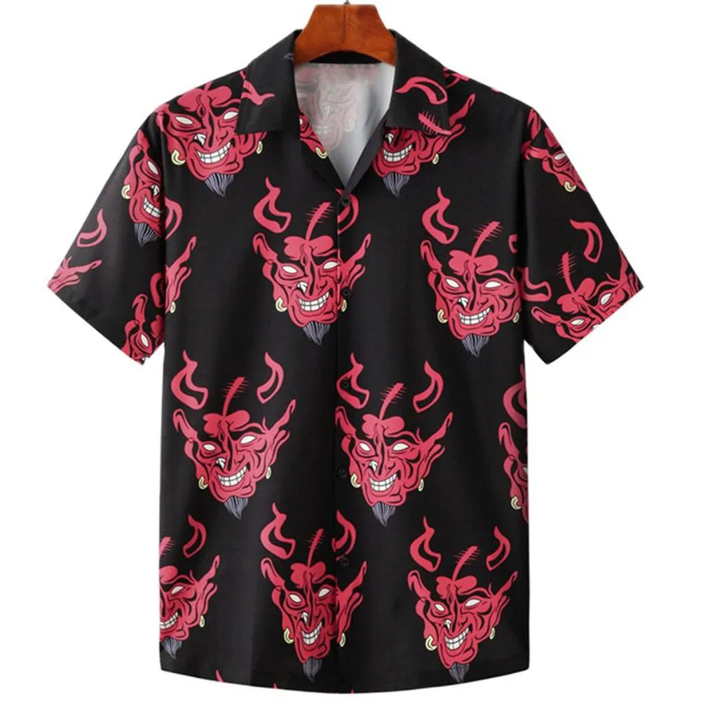 Hawaiian Devil Print Shirt