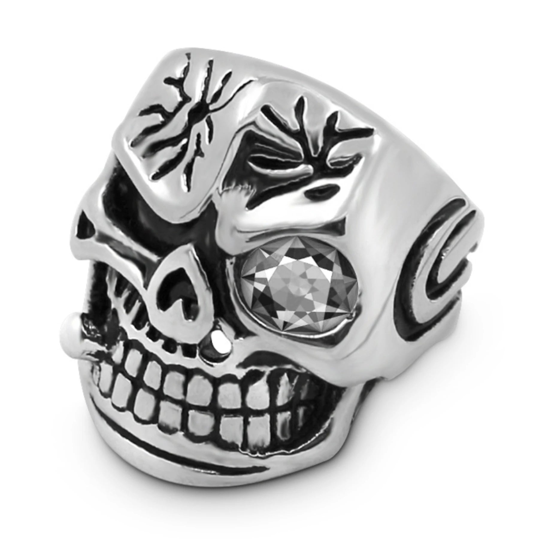 stainless steel skull ring