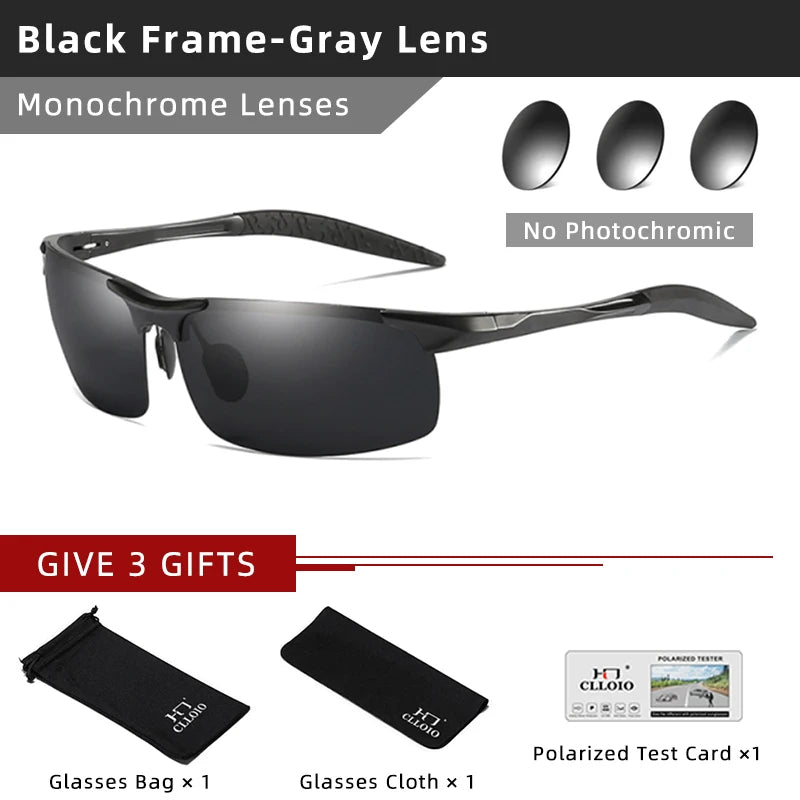 CLLOIO Aluminum Photochromic Sunglasses