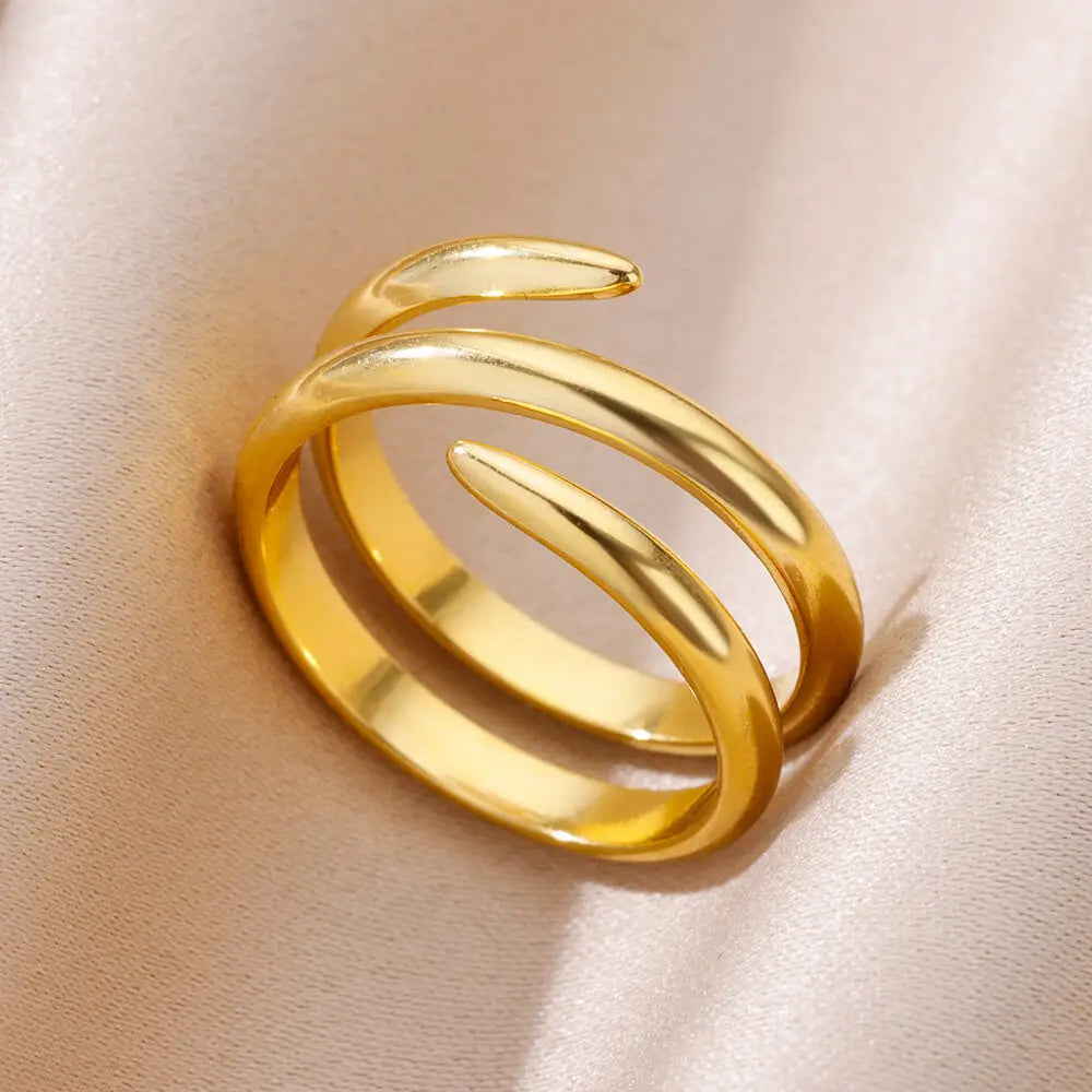 Shell Rings for Women Adjustable Gold Color