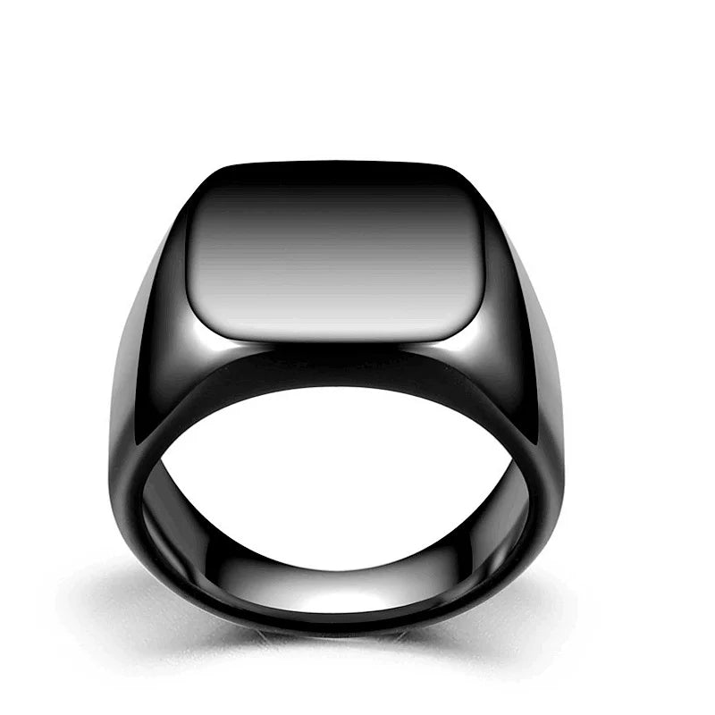 Metal Square Signet Rings