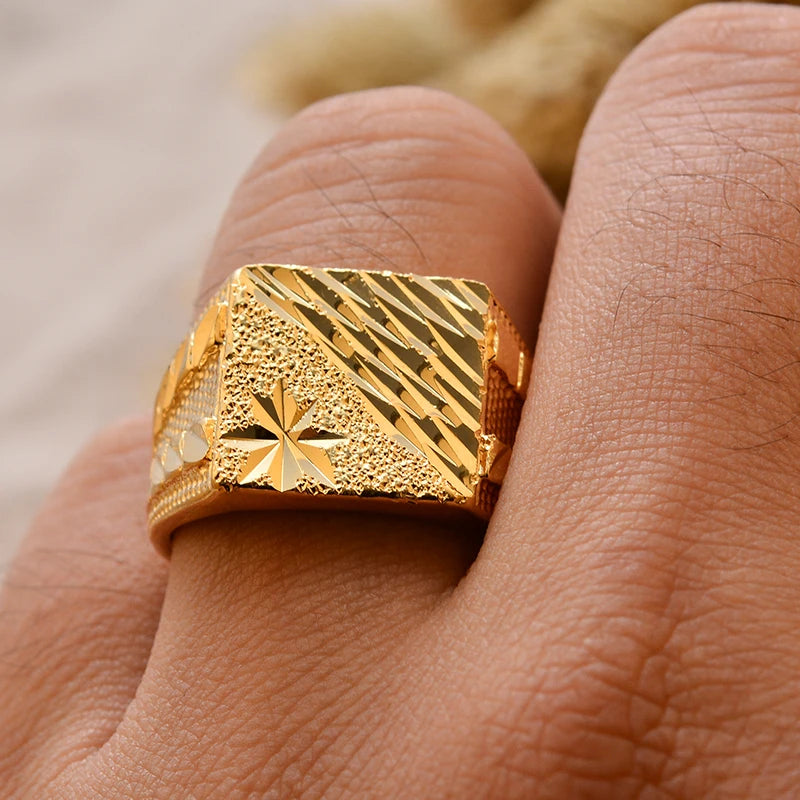 24k gold plating Dubai Middle Eastern Rings