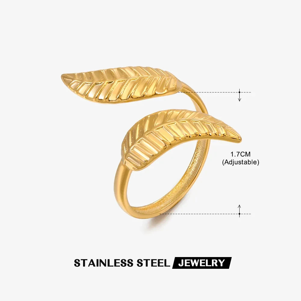 Shell Rings for Women Adjustable Gold Color