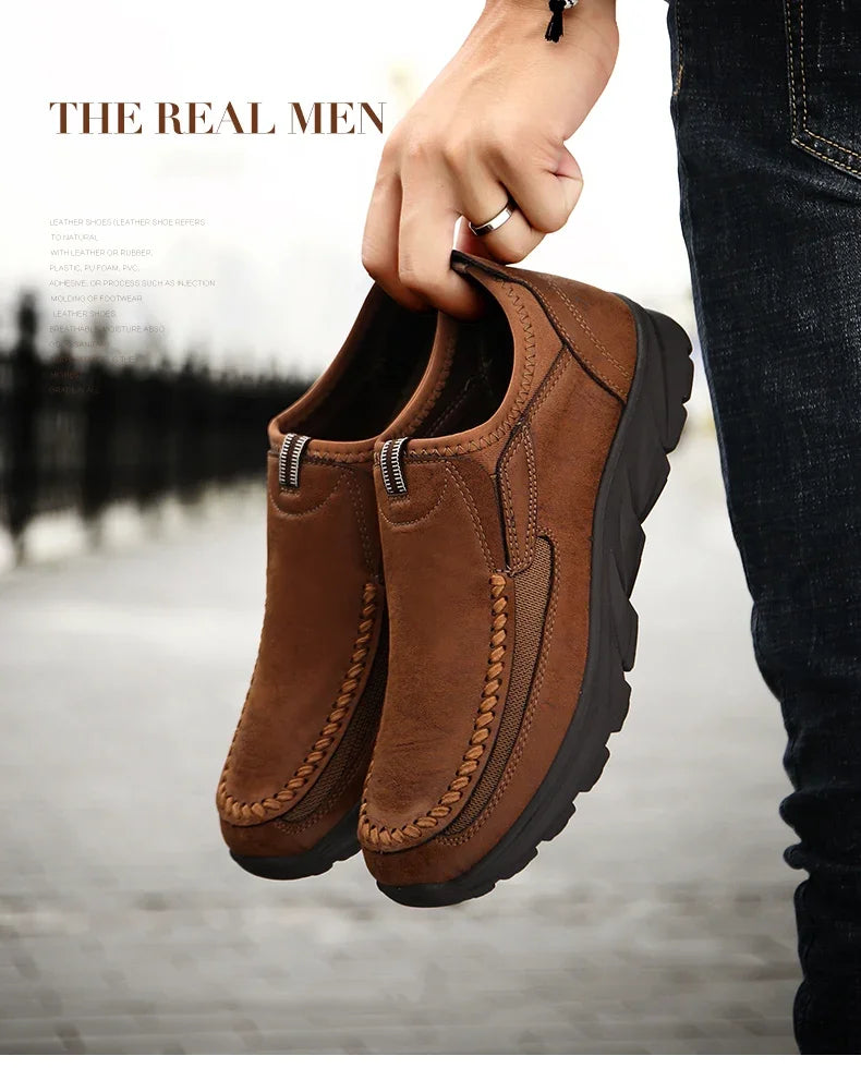Handmade Retro Leisure Loafers Shoes