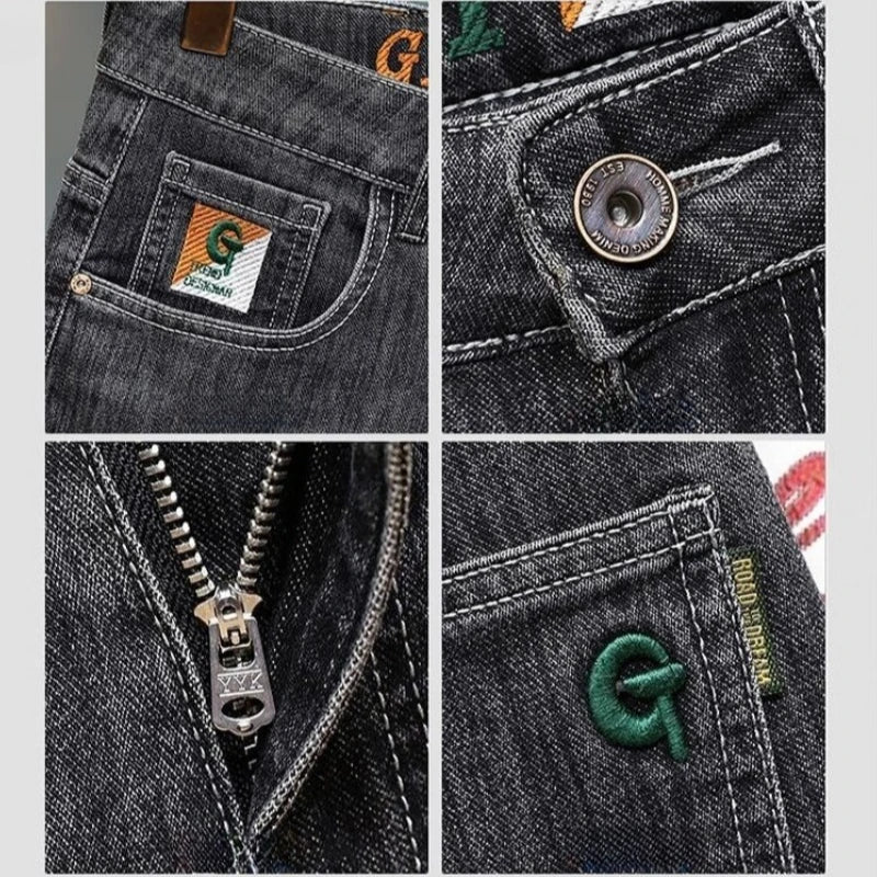 Embroidered Denim Shorts