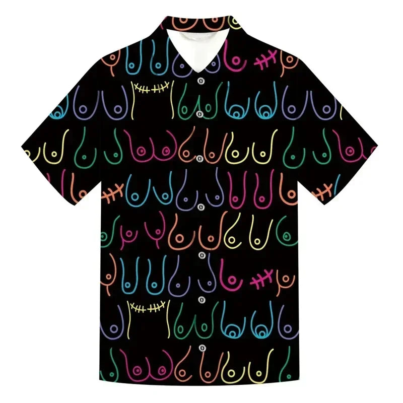 Summer Men's Shirts Beach Short Sleeve