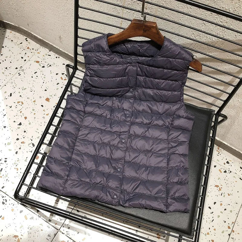 2025  Women Sleeveless Puffer Jacket