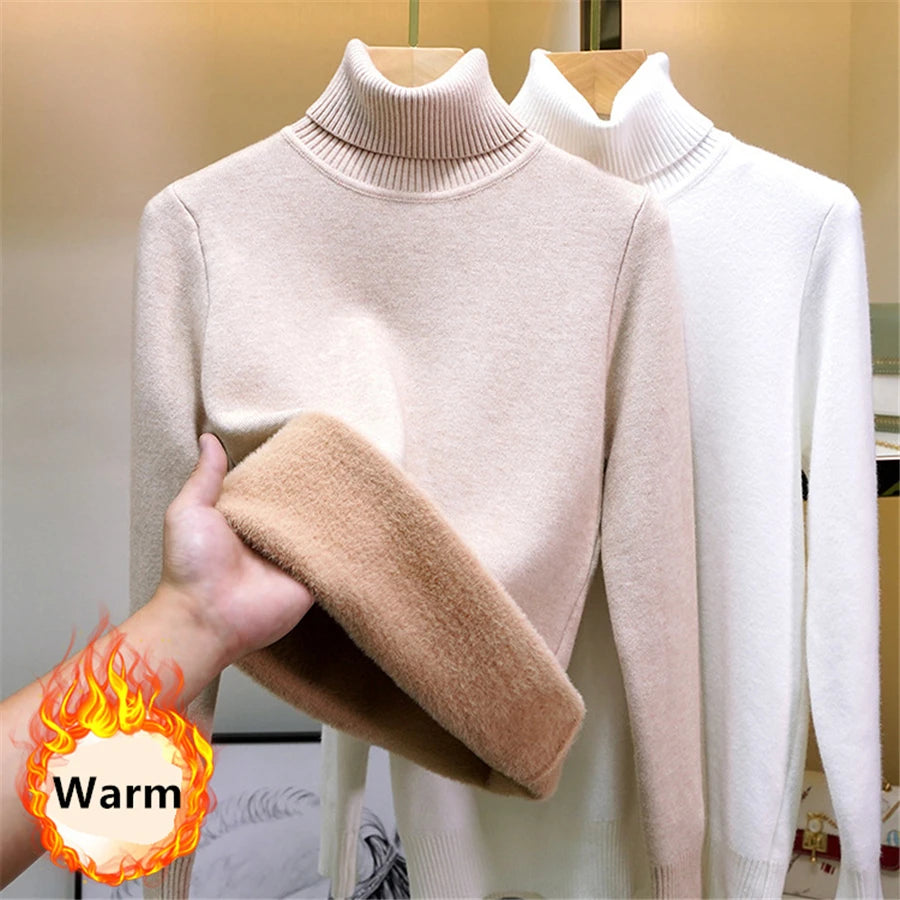 Thicken Velvet Turtleneck Sweater