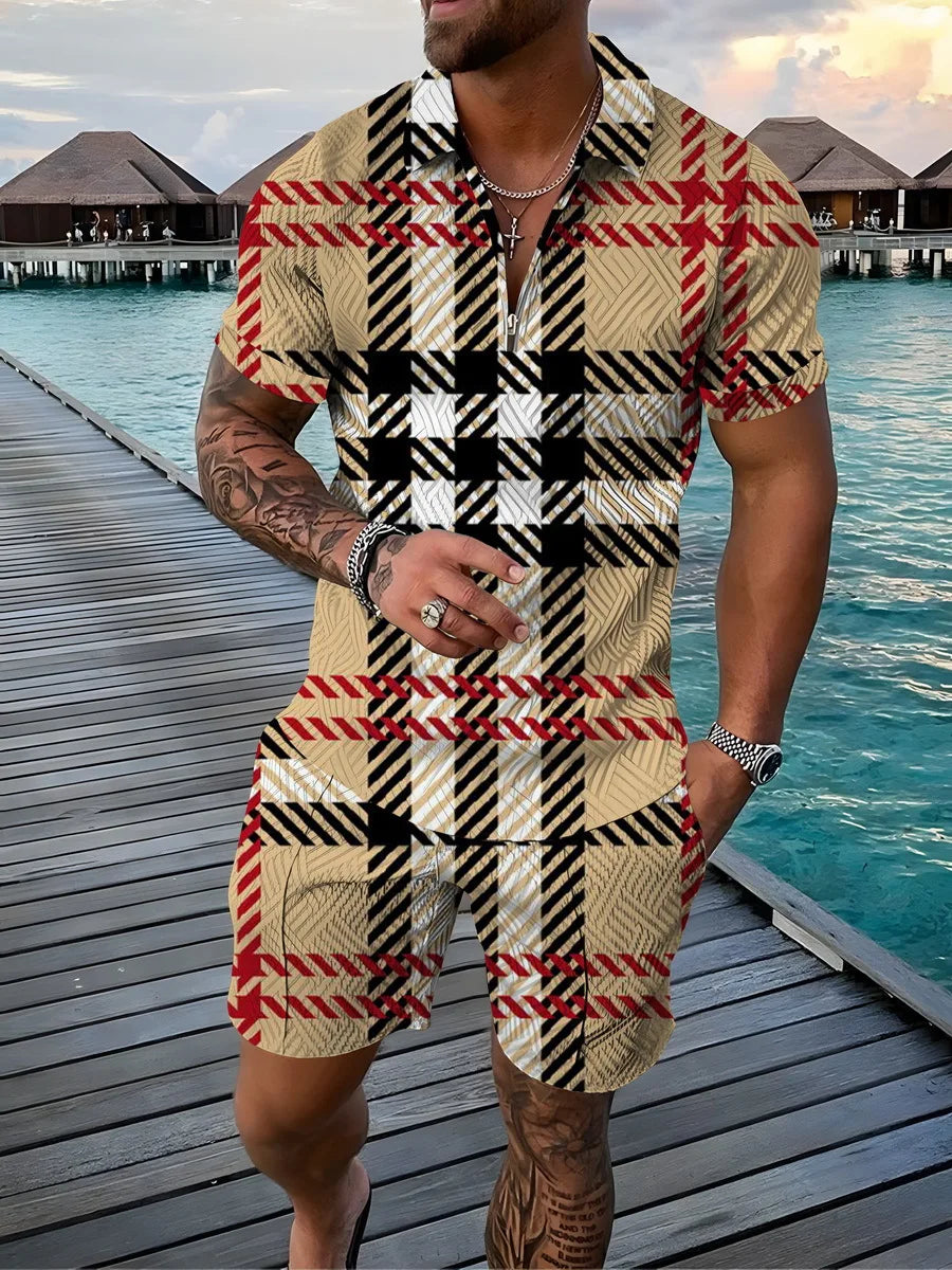 3D Print  Polo Shirt & Shorts