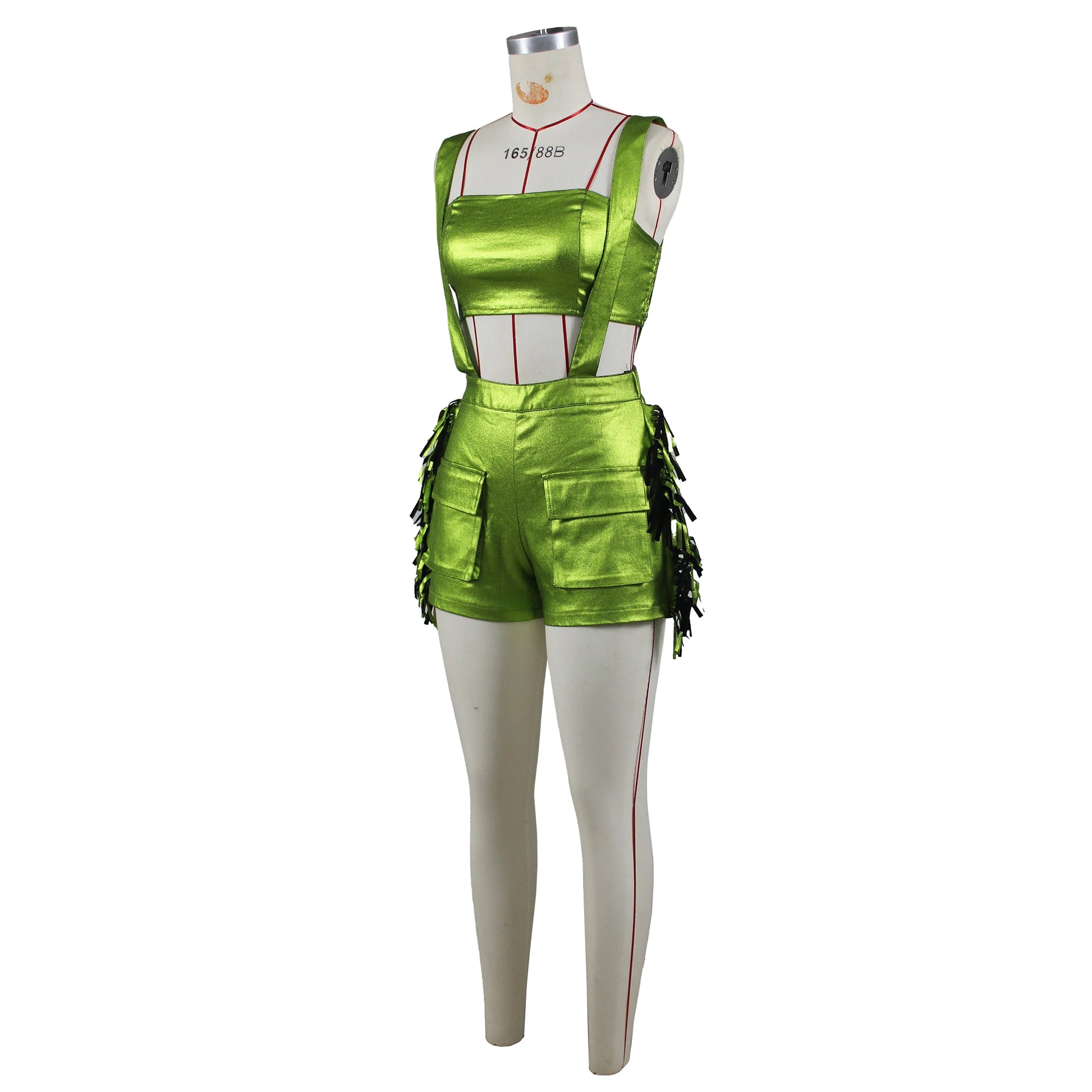 JRRY Casual Women Pants Pockets Buttons Zippers Shorts