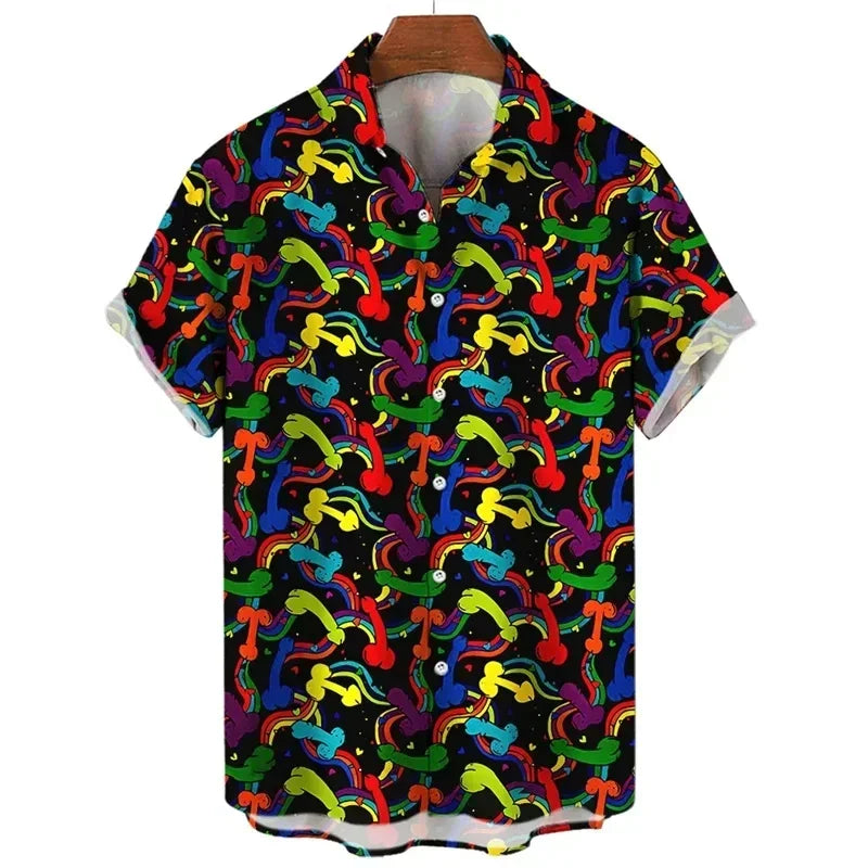 Summer Men's Shirts Beach Short Sleeve