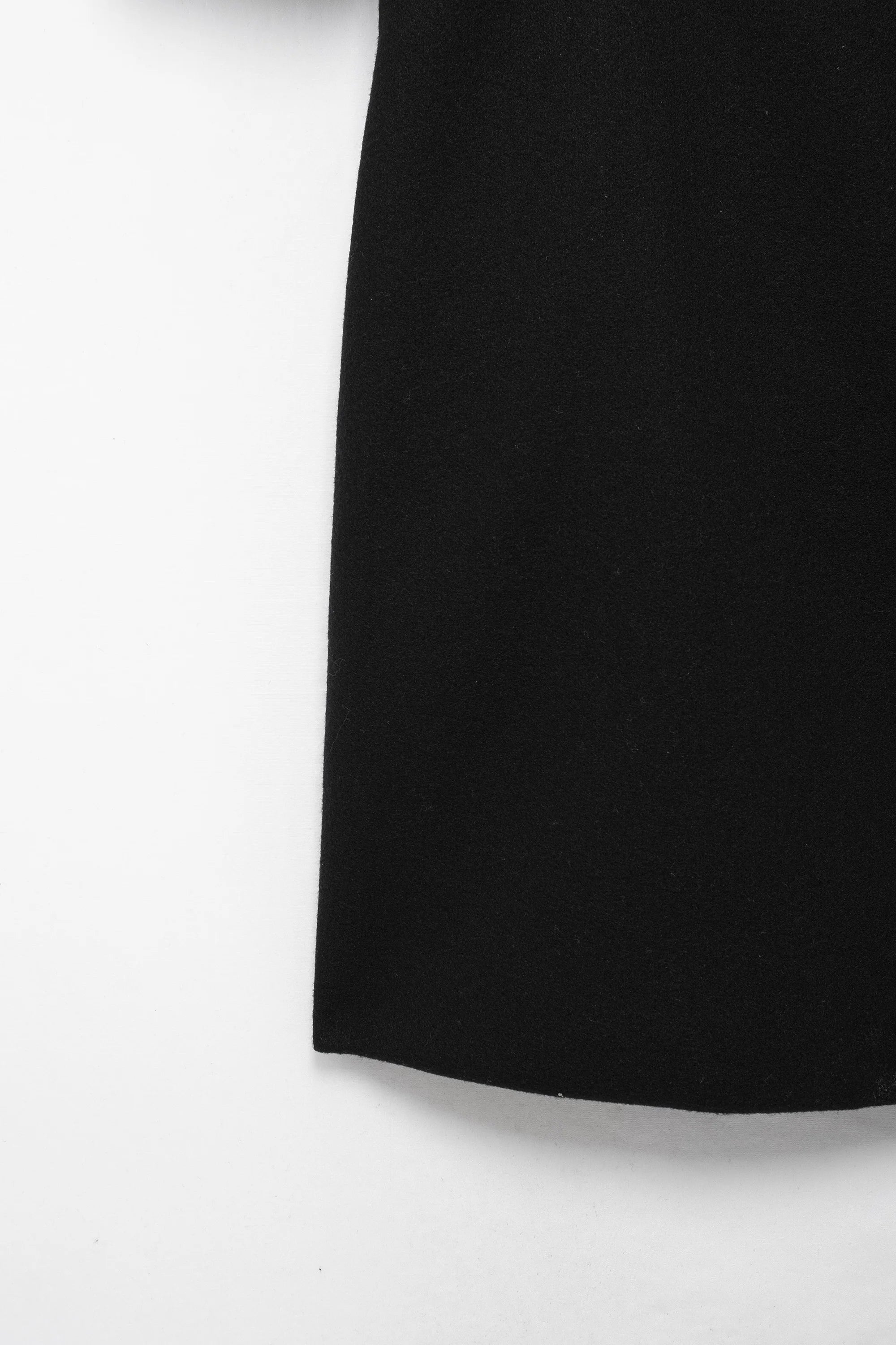 TRAFZA Solid Lapel Double Breasted Coat