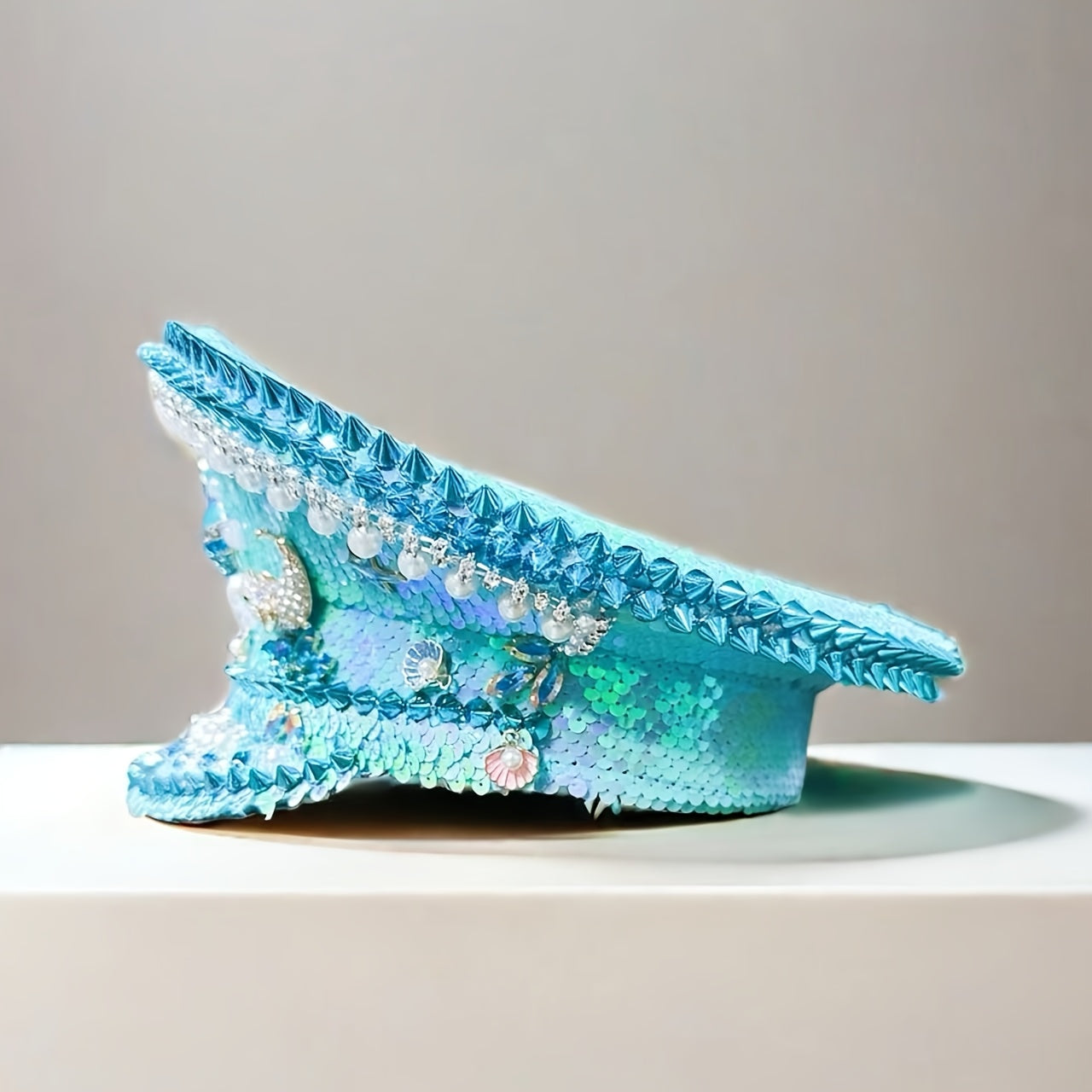 Glittering Rhinestone Captain's Hat