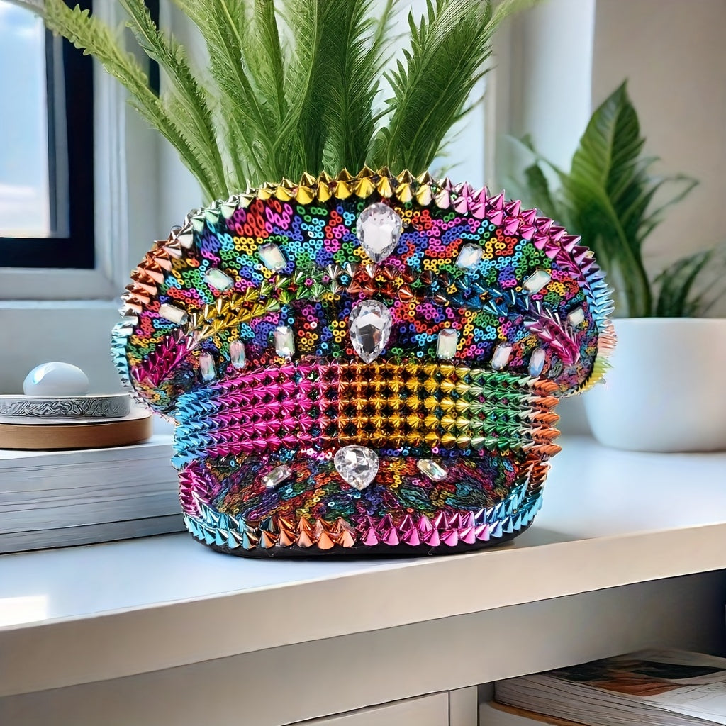 Rhinestone Captain Hat