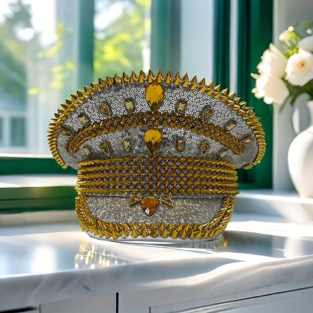 Punk Studded Navy Hat