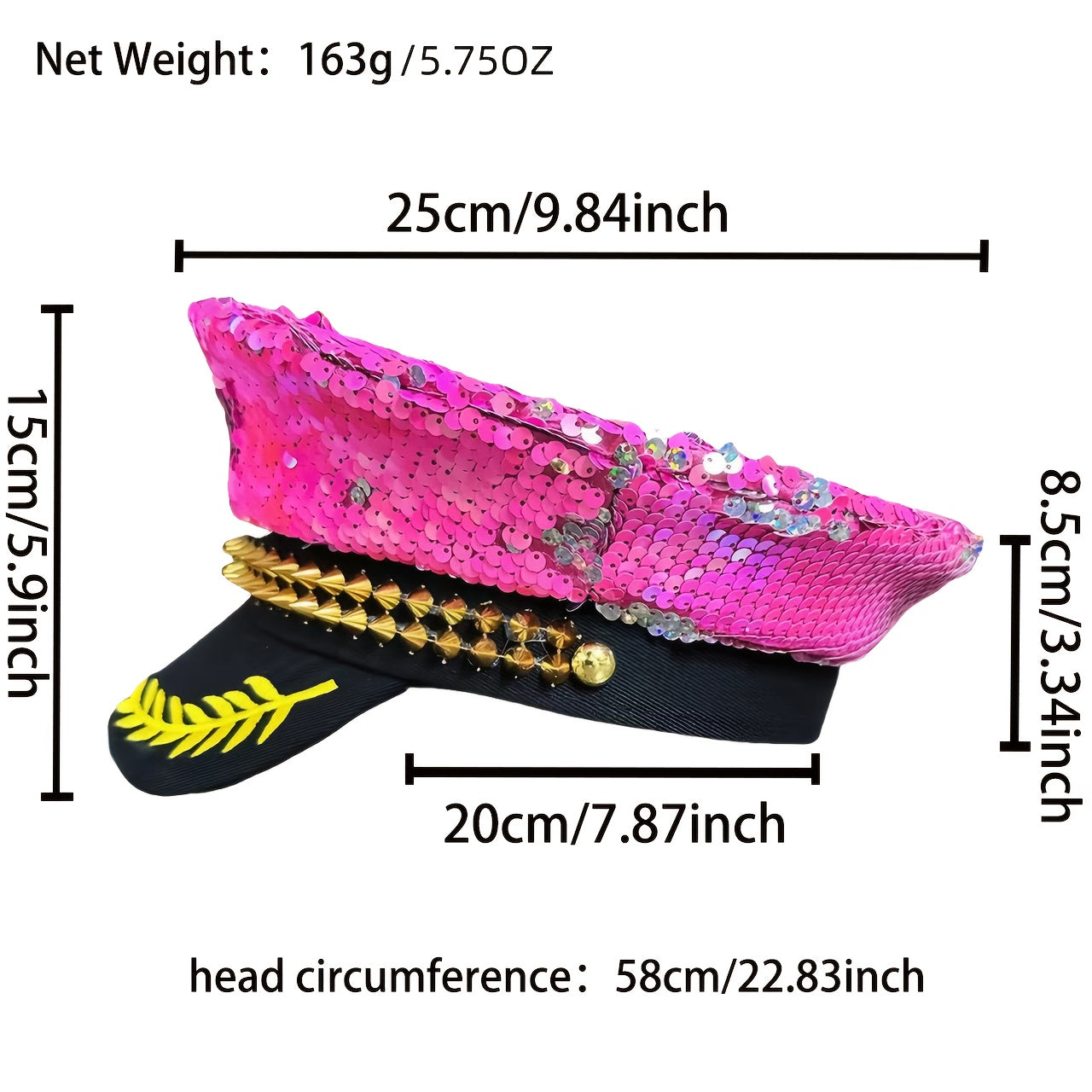 Sequined Captain's Hat