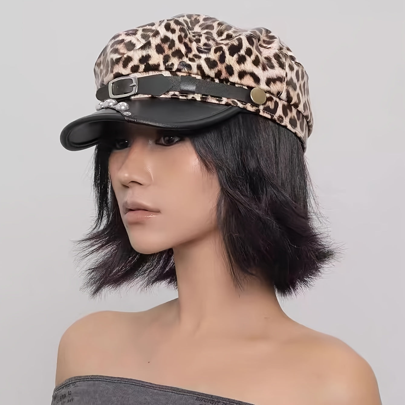 Punk Leopard Print hat